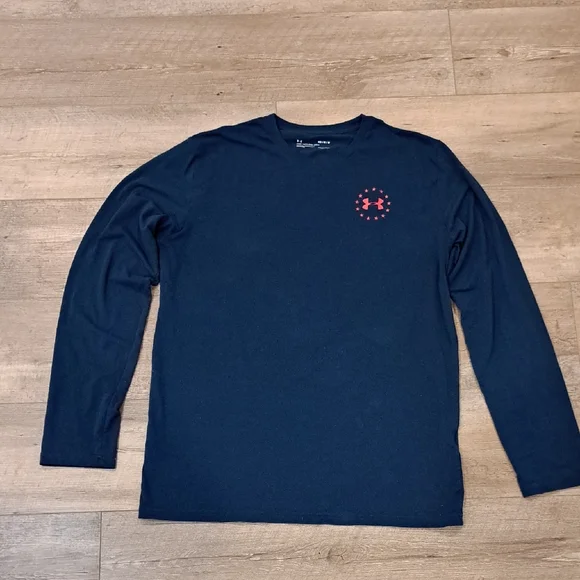Under Armour Navy Long Sleeve with Logo - Picture 1 of 3